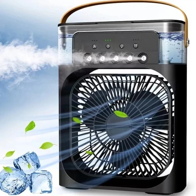 Portable Humidifier Fan Mini Air Cooler Water Cooling 3 Speeds for Office